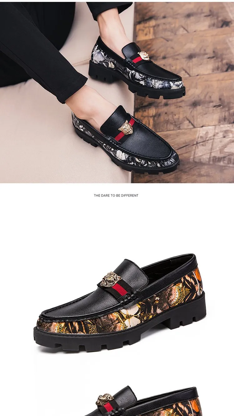 2024 spring models wholesale explosions one foot small leather shoes men soft bottom male Korean version of the wild personality social lazy shoes