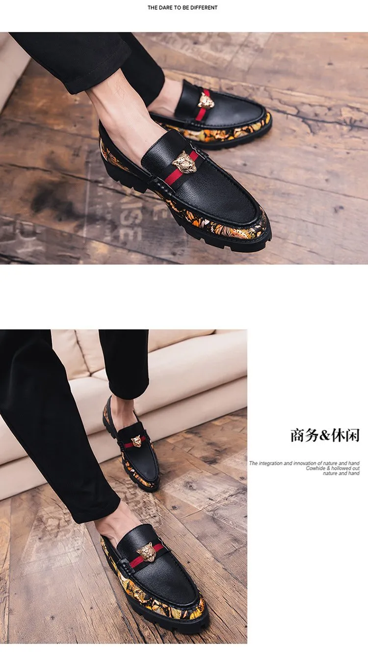 2024 spring models wholesale explosions one foot small leather shoes men soft bottom male Korean version of the wild personality social lazy shoes