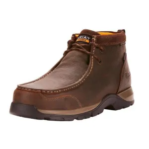 ARIAT MEN'S MOC BROWN WATERPROOF EDGE LTE H2O COMPOSITE TOE WORK BOOTS  - 10024956