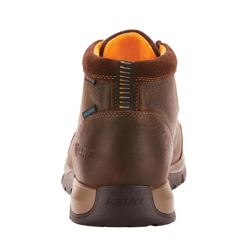 ARIAT MEN'S MOC BROWN WATERPROOF EDGE LTE H2O COMPOSITE TOE WORK BOOTS  - 10024956