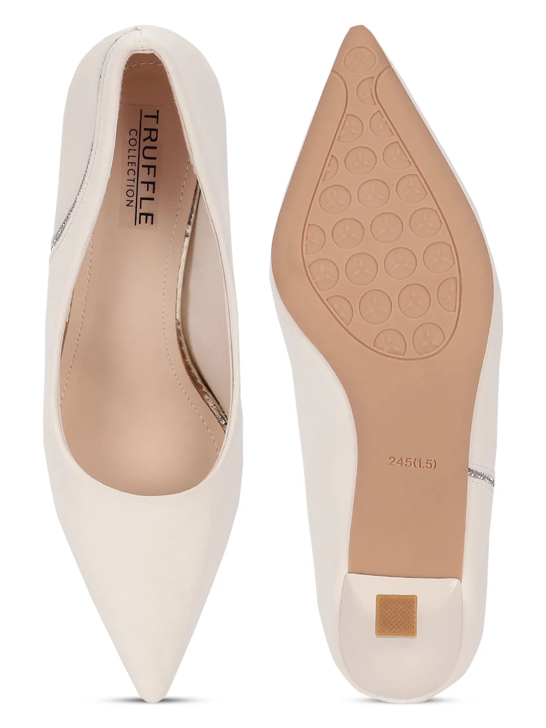 Beige PU Stylish Stiletto Heel Pumps (TC-ML056-BEIG)