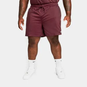 Club Flow Woven Mens Shorts (Burgundy/White)