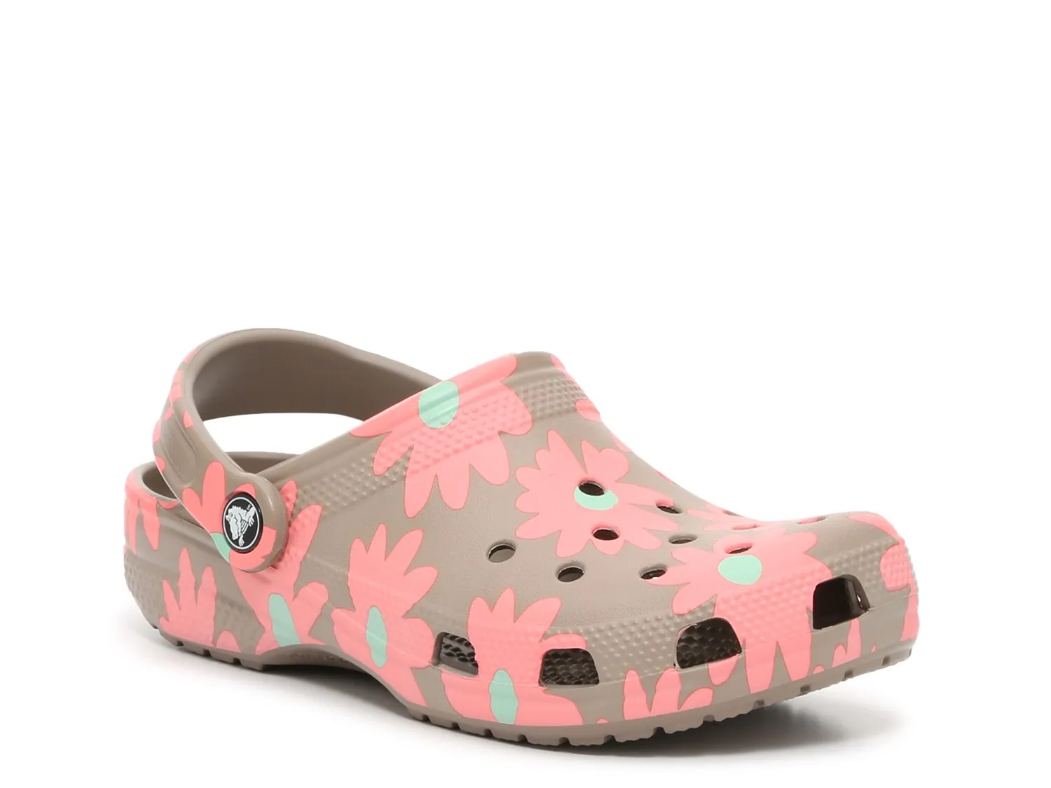 Crocs Classic Retro Resort Clogs, grey/coral/turquoise