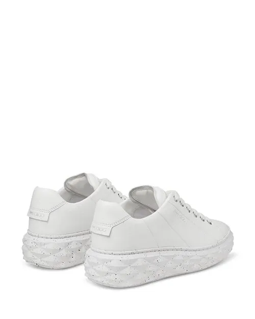 Diamond Light Jimmy Choo Women's Leather Sneakers, White