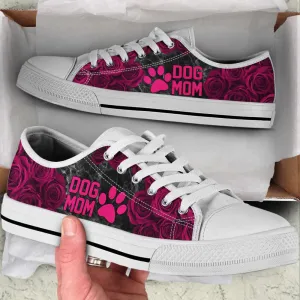 Dog Mom Rose And Paw Low Top Shoes Canvas Sneakers Casual Shoes, Dog Printed Shoes, Canvas Shoes For Men, Women