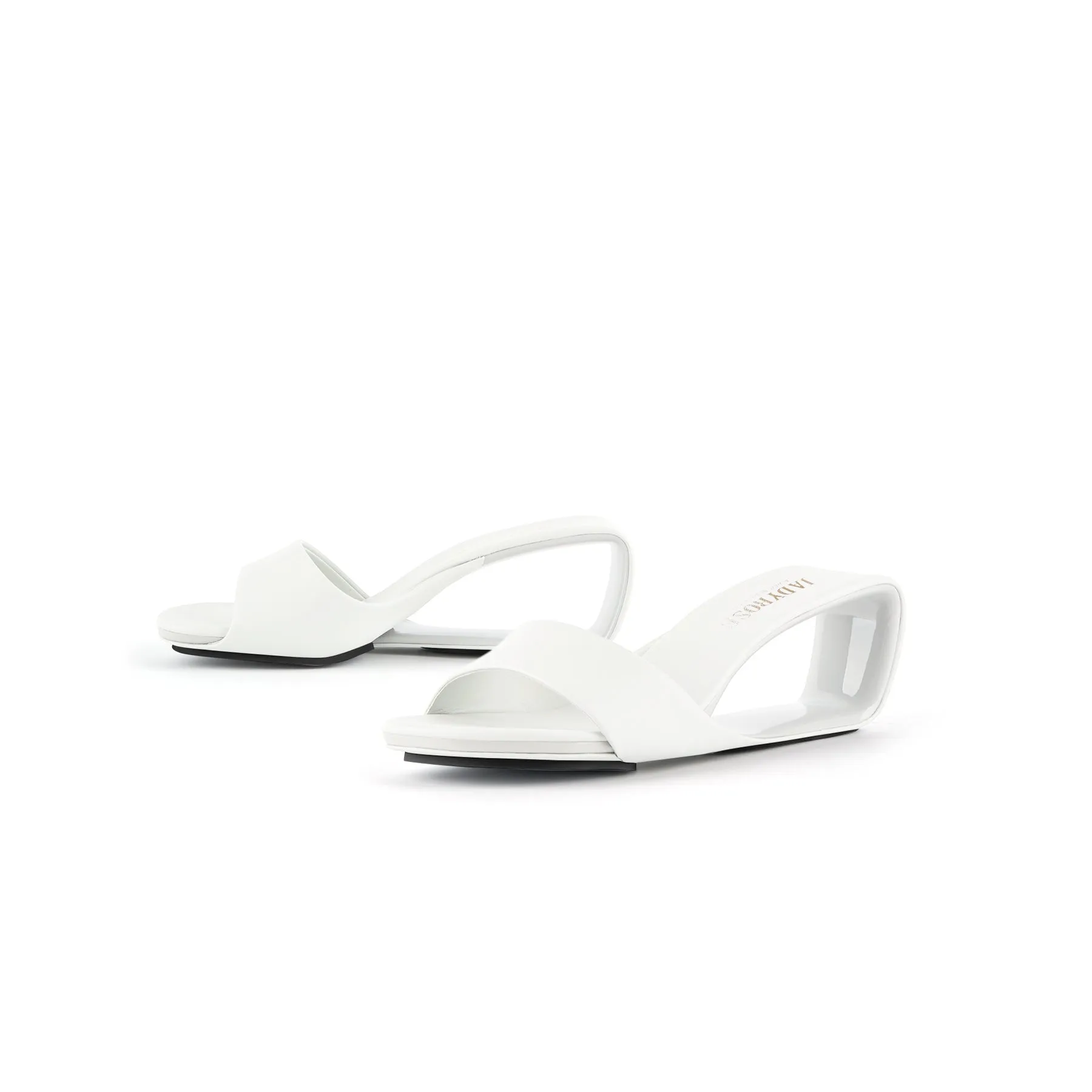 Hollow Low Heel Slip-On Mules