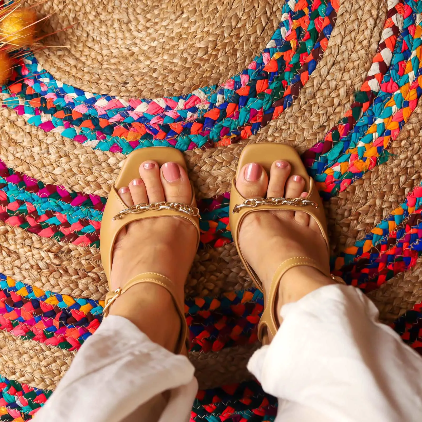 Jewel Heels (BEIGE) Accessories Blocks Heels