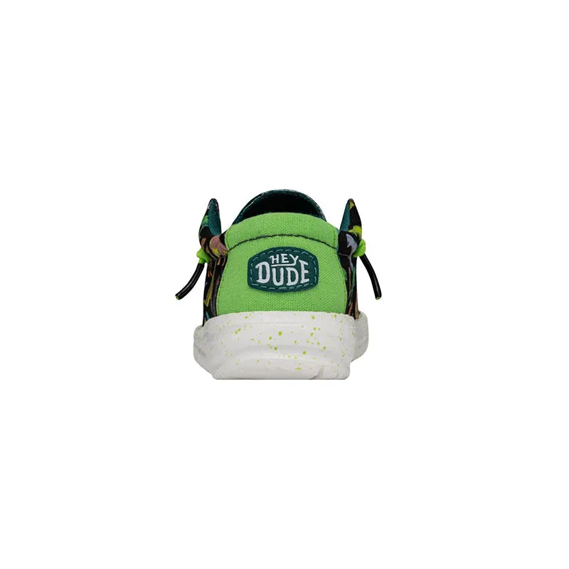 Kid's Preschool Wally Dino Black/Lime