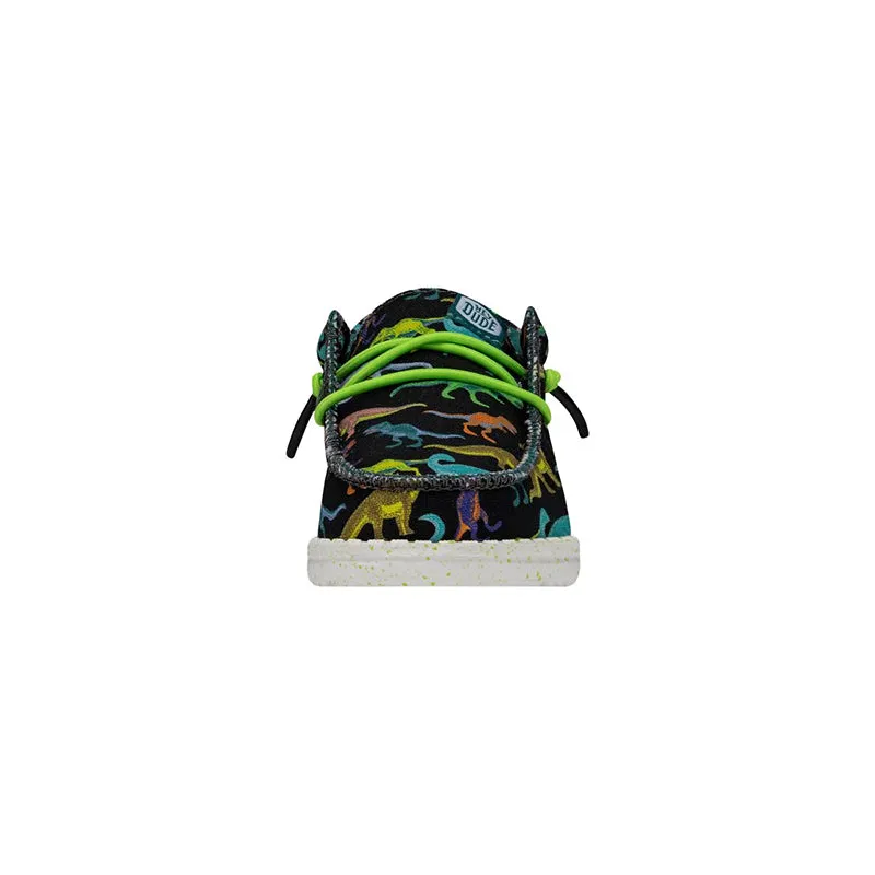 Kid's Preschool Wally Dino Black/Lime