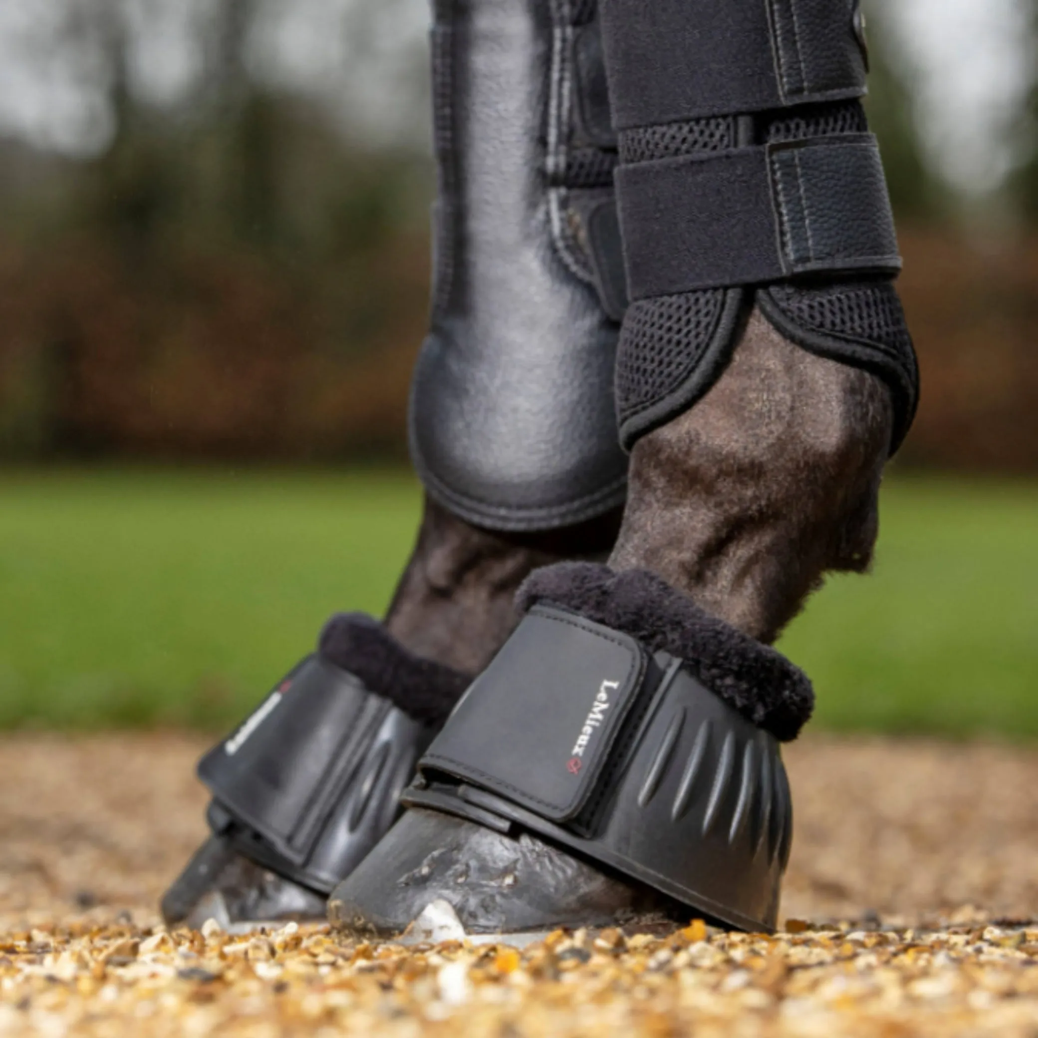 LeMieux Rubber Bell Boots with Fleece