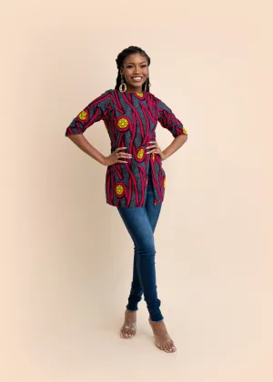 Moli African Print Women's Top