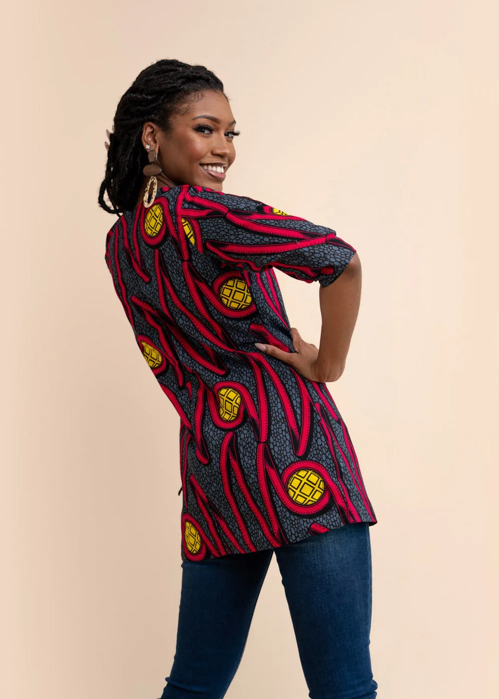 Moli African Print Women's Top