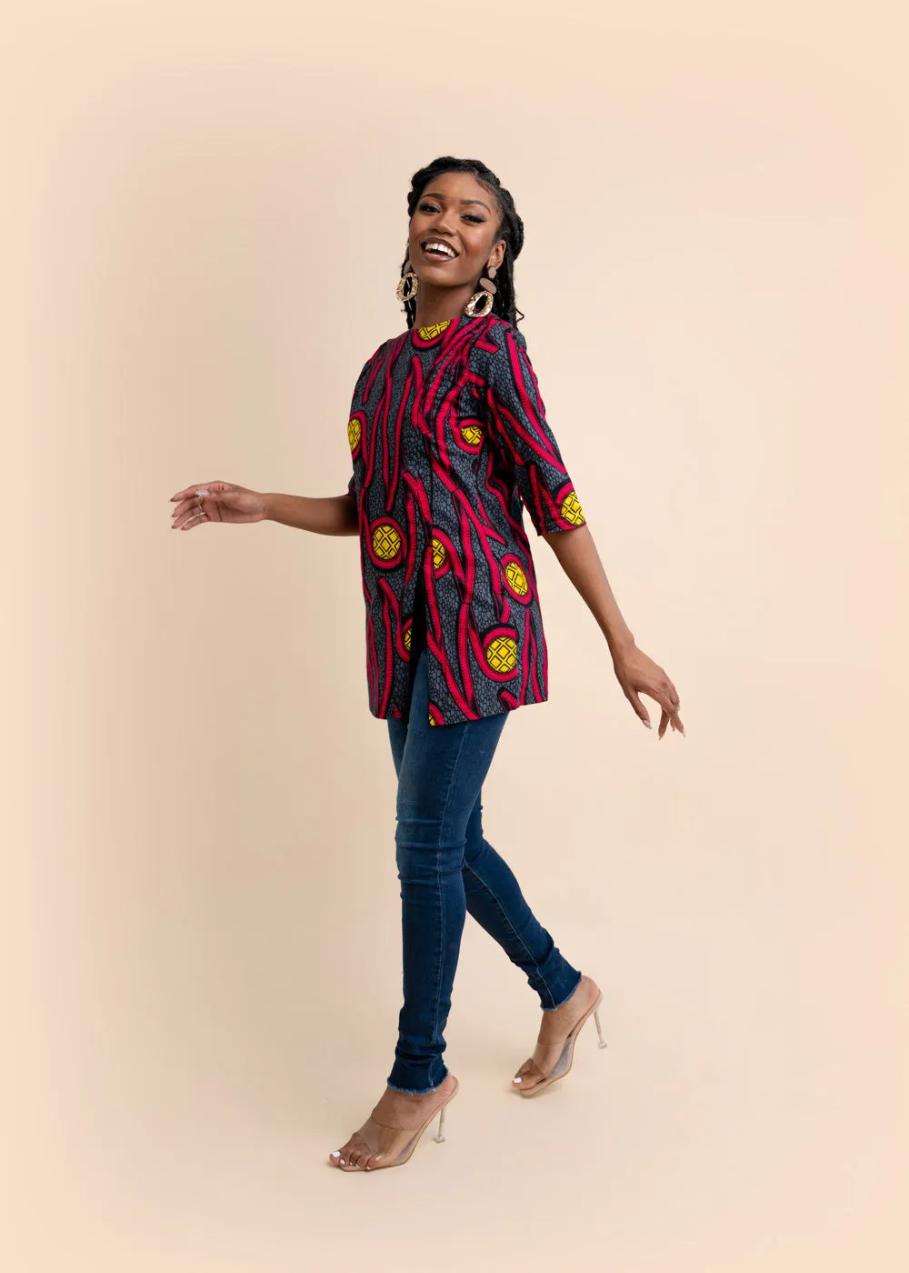 Moli African Print Women's Top