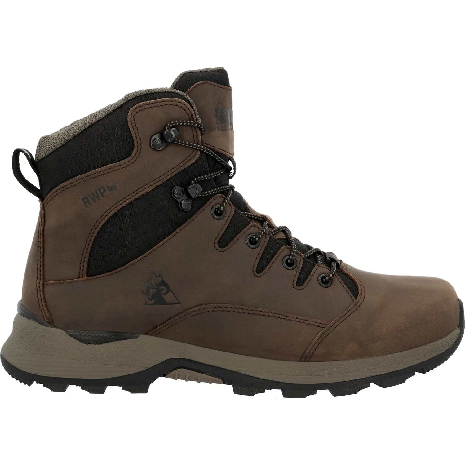 Rocky Mens Trophy Series WP Brown Leather Hiking Boots