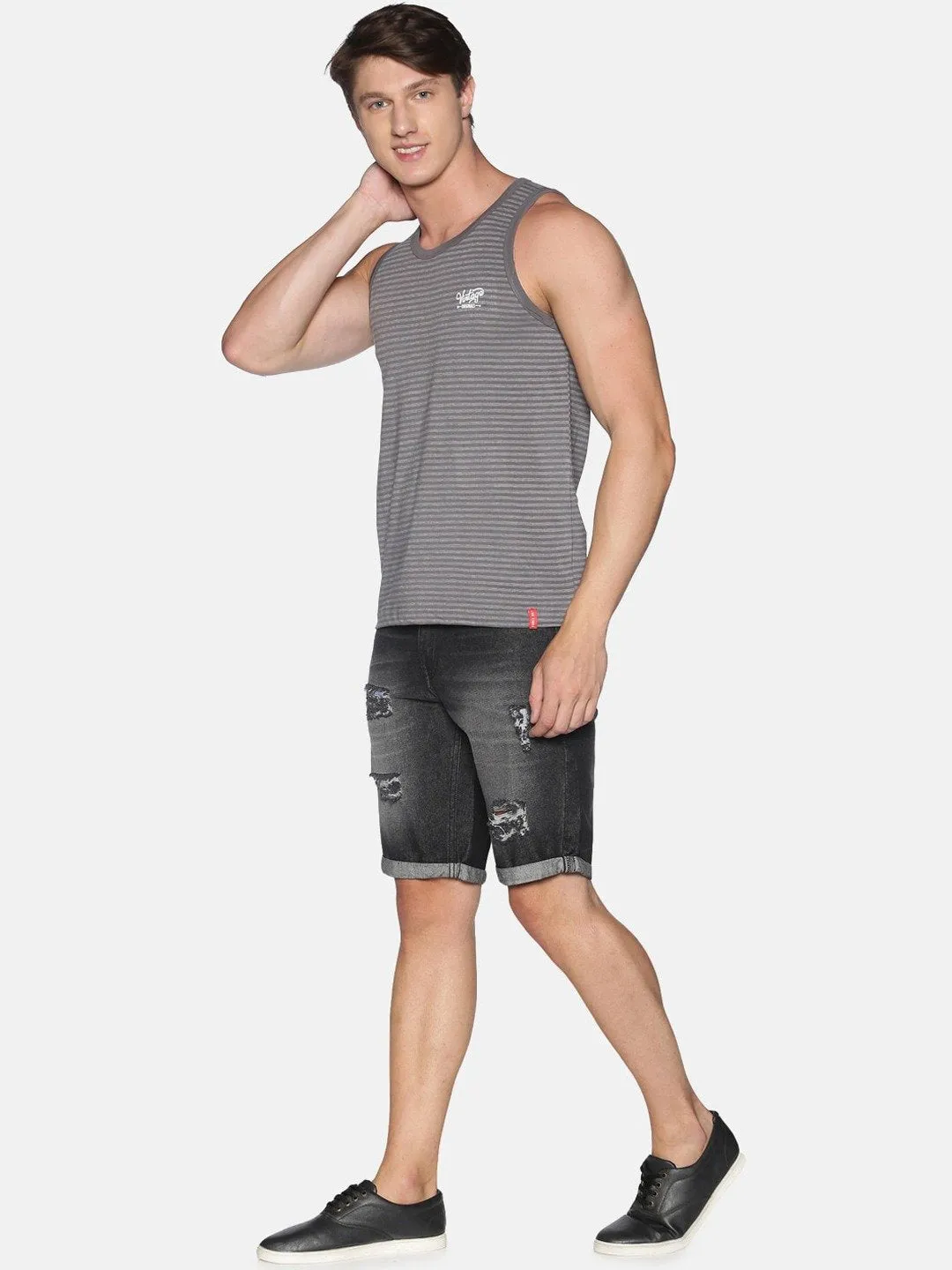 Sleeveless Grey Vest Tank Top for Men