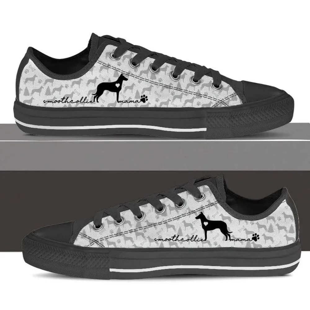 Smooth Collie Low Top Shoes - Dog Walking Shoes Men Women, Dog Printed Shoes, Canvas Shoes For Men, Women