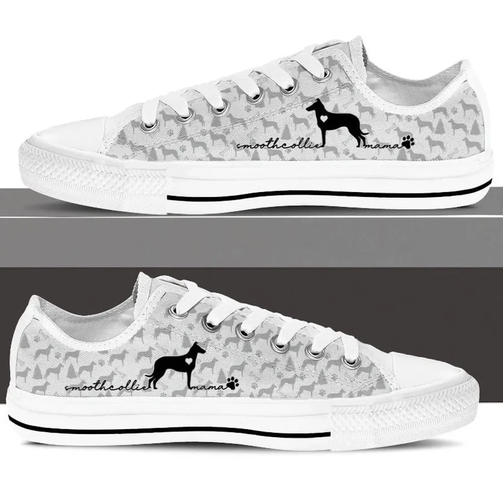 Smooth Collie Low Top Shoes - Dog Walking Shoes Men Women, Dog Printed Shoes, Canvas Shoes For Men, Women