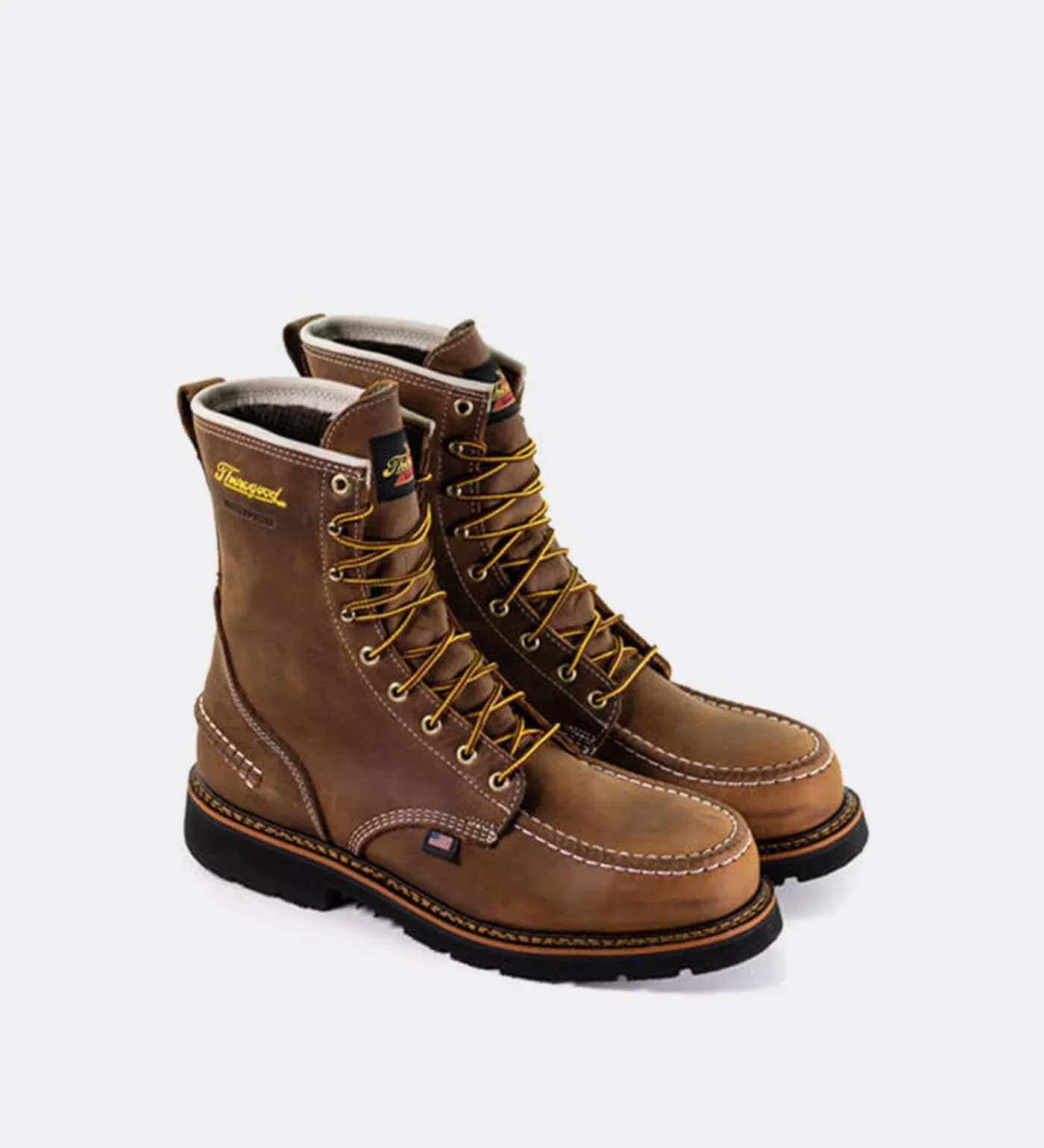 Thorogood 1957 Series Waterproof Safety Toe 8" Moc Toe Work Boots for Men