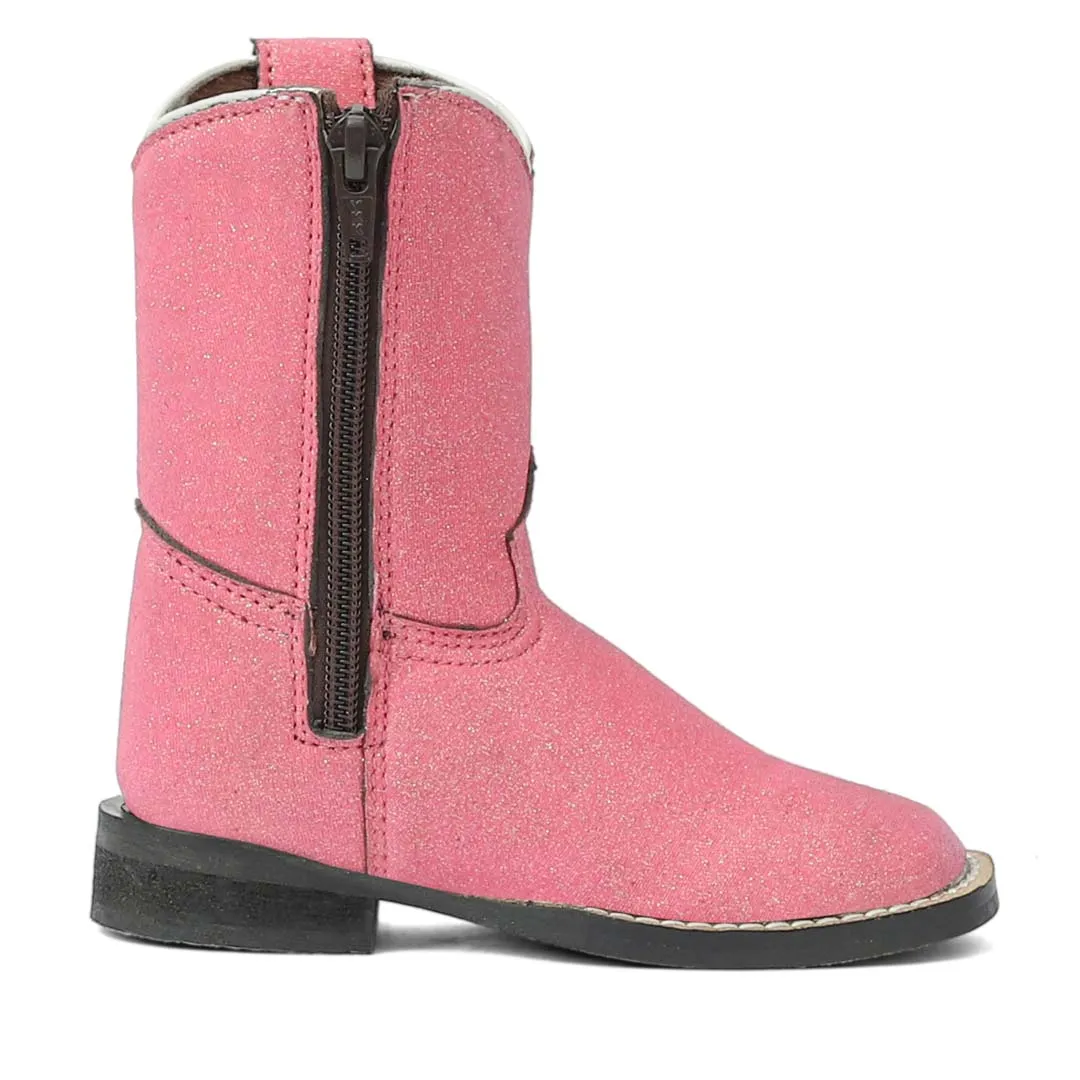 TuffRider Toddler Pink Glitter Western Boot