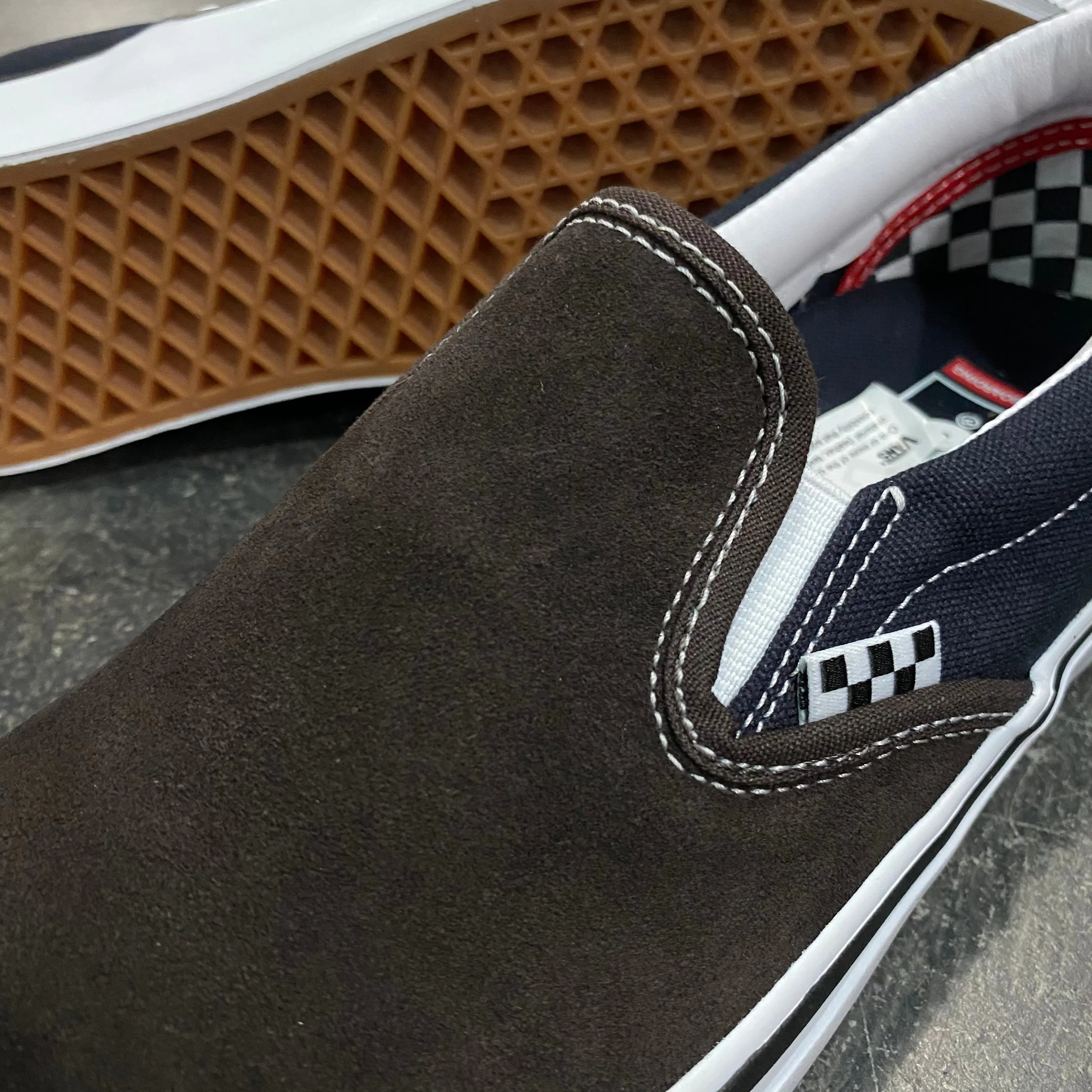 Vans Skate Slip On Dark Brown/Navy